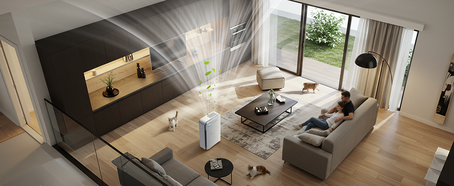 Amazon.com: Trucozie Large Pet Air Purifier for Home up to 3000